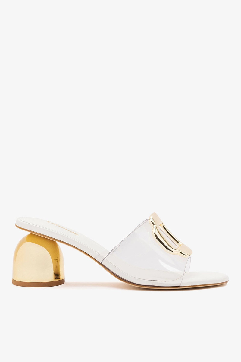 Margherita Clear Mule White Leather 1