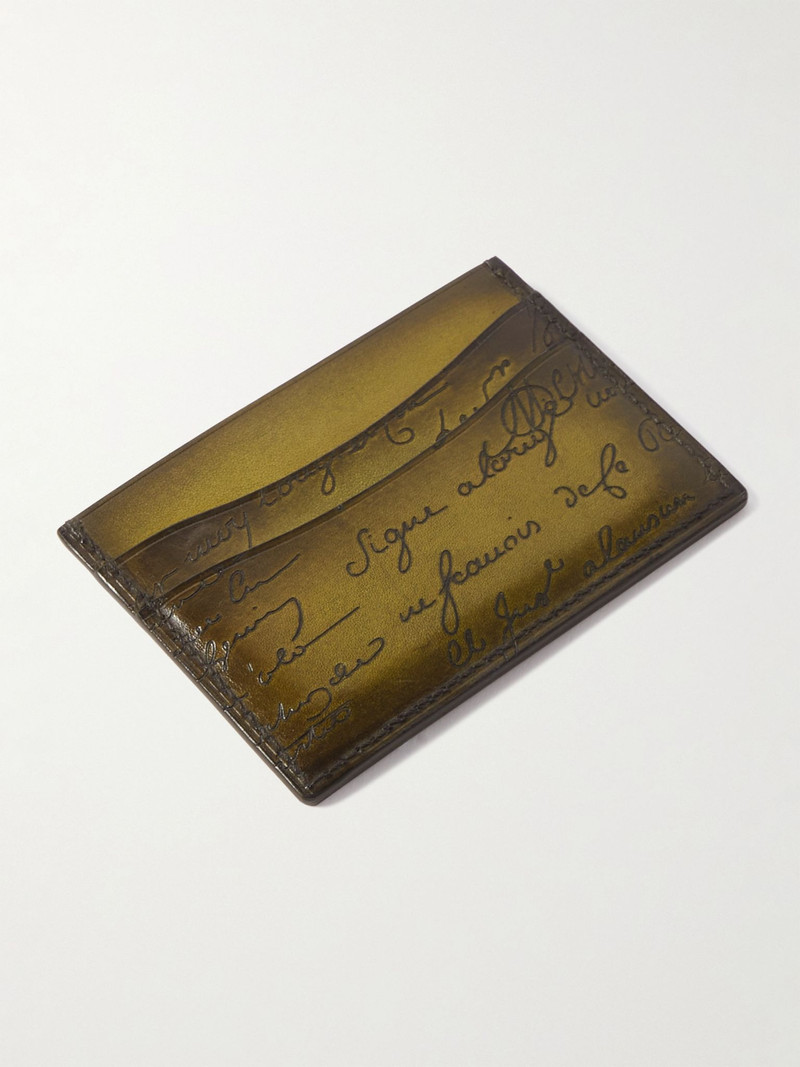 Berluti Bambou Neo Scritto Venezia Leather Cardholder Dark green outlook