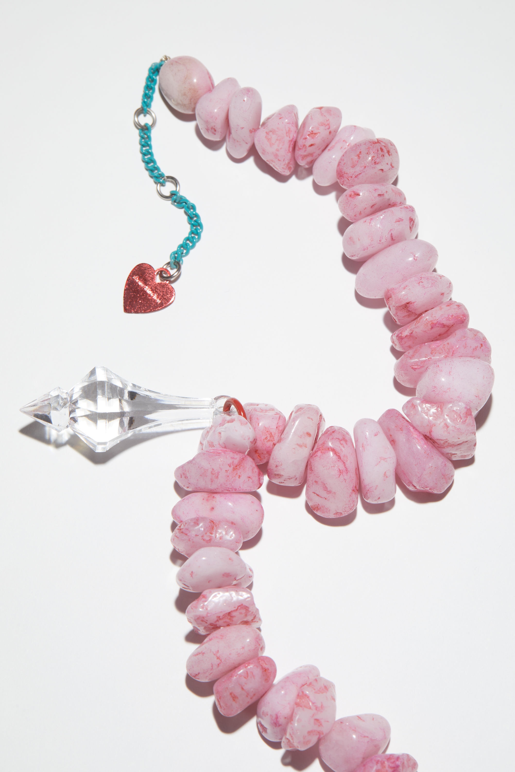 Agate necklace - Pink - 2