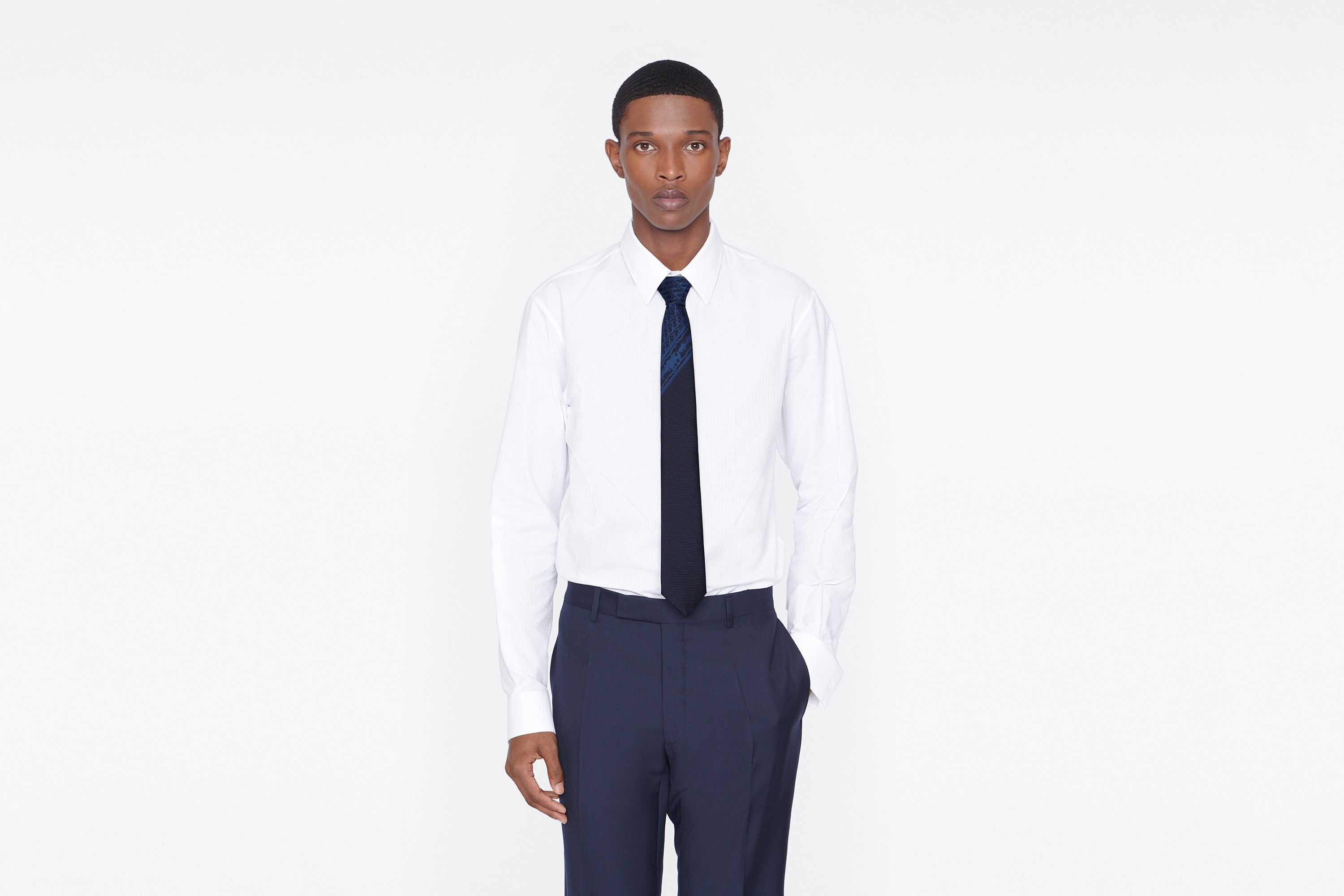 Dior Oblique Tie with Toile de Jouy Motif and Stripes - 3
