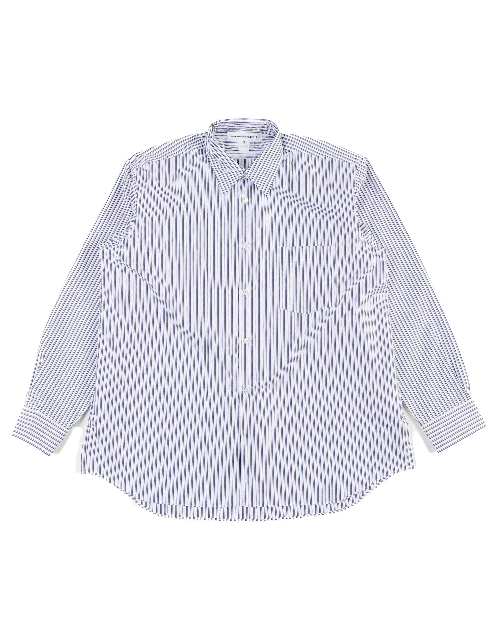 Wide Classic Big Collar Shirt Stripe 4 - 1