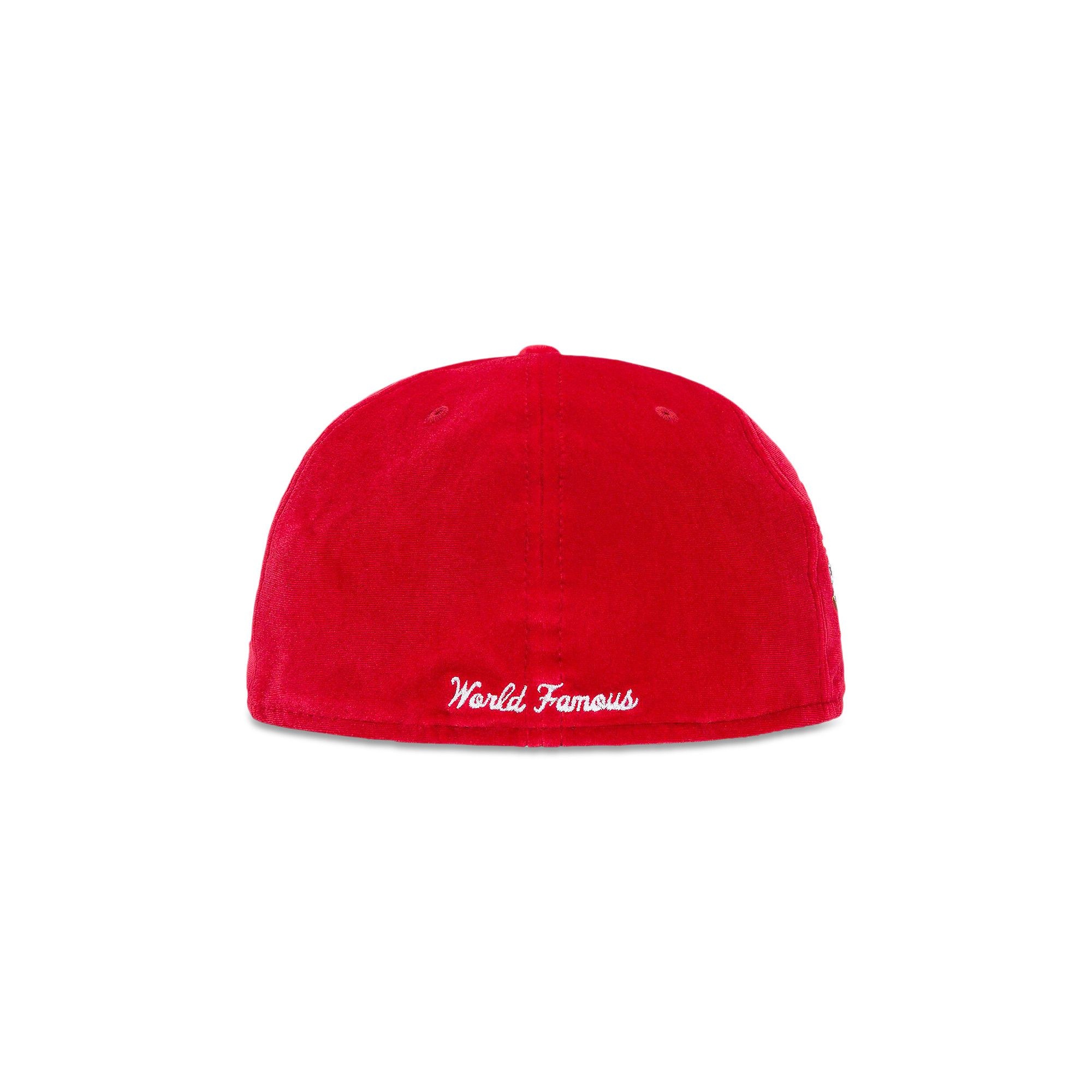 Supreme Velour Box Logo New Era 'Red' - 2