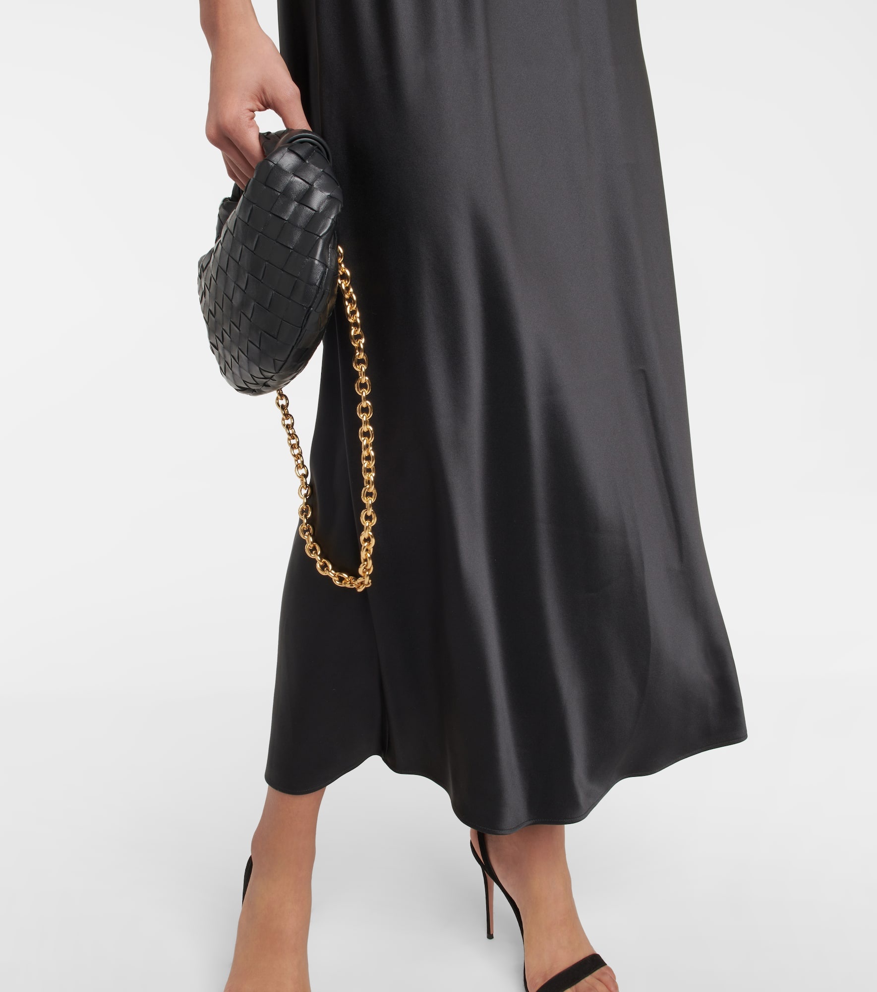 Clea silk satin slip dress - 5