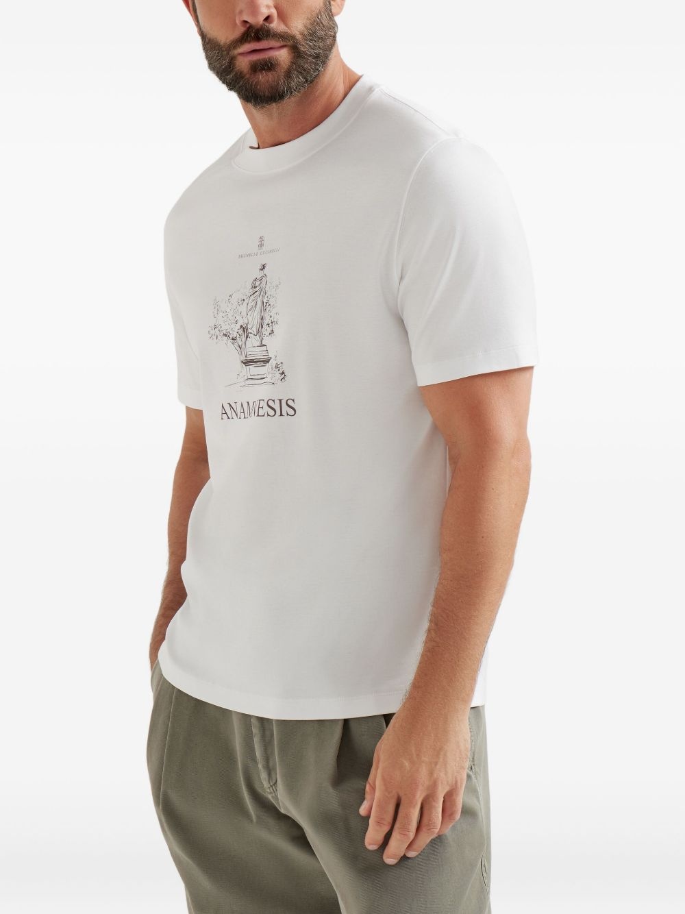 statue-print T-shirt - 3