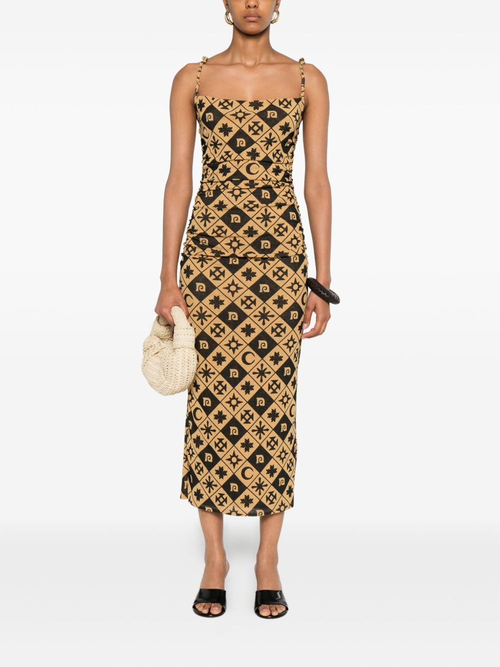 ruched midi dress - 2