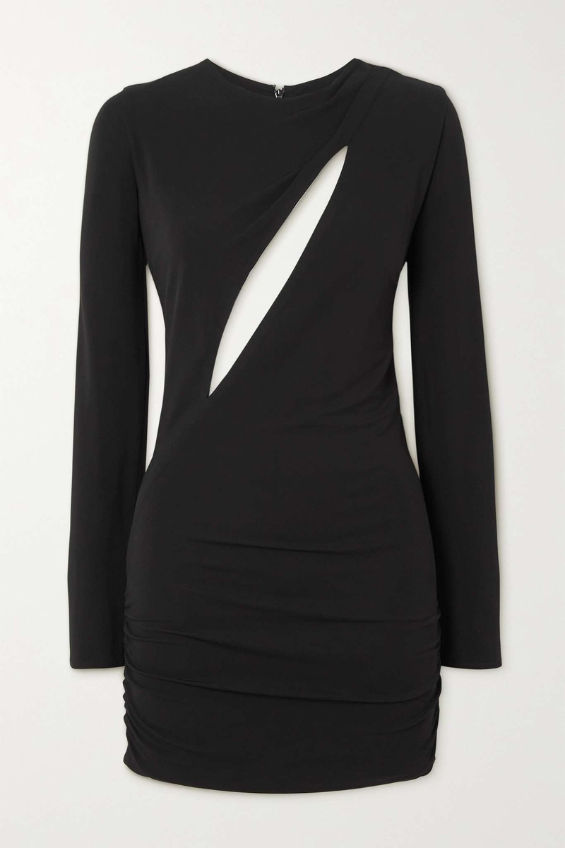 Cutout stretch-jersey mini dress - 1