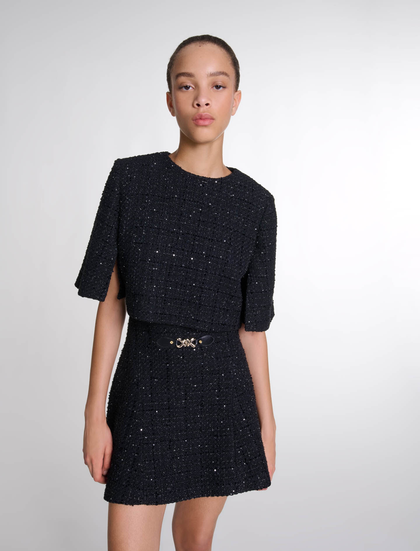 Tweed 2-in-1 short dress - 5