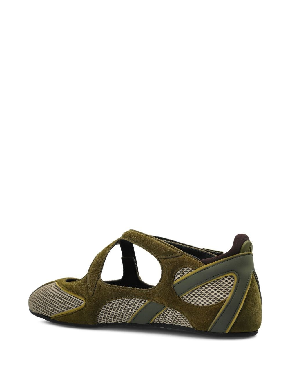 Ballet flats in synthetic fabric and leather - 5