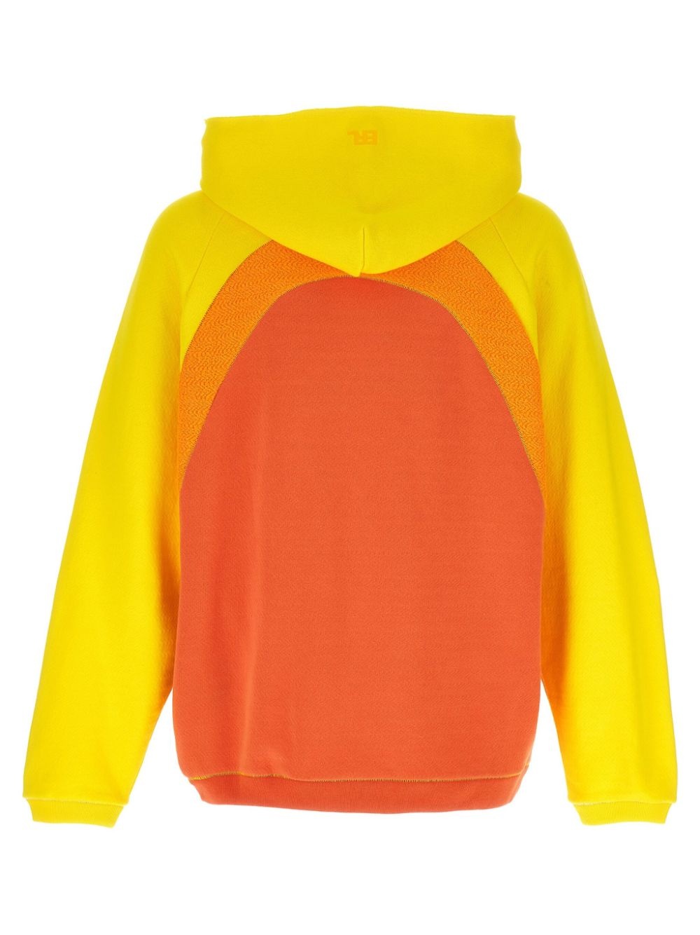 gradient-effect panelled cotton hoodie - 3