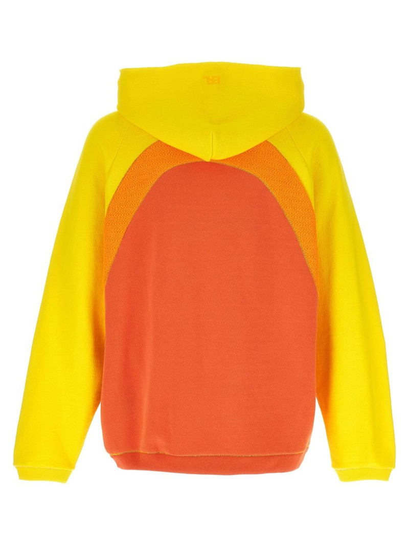 gradient-effect panelled cotton hoodie 3