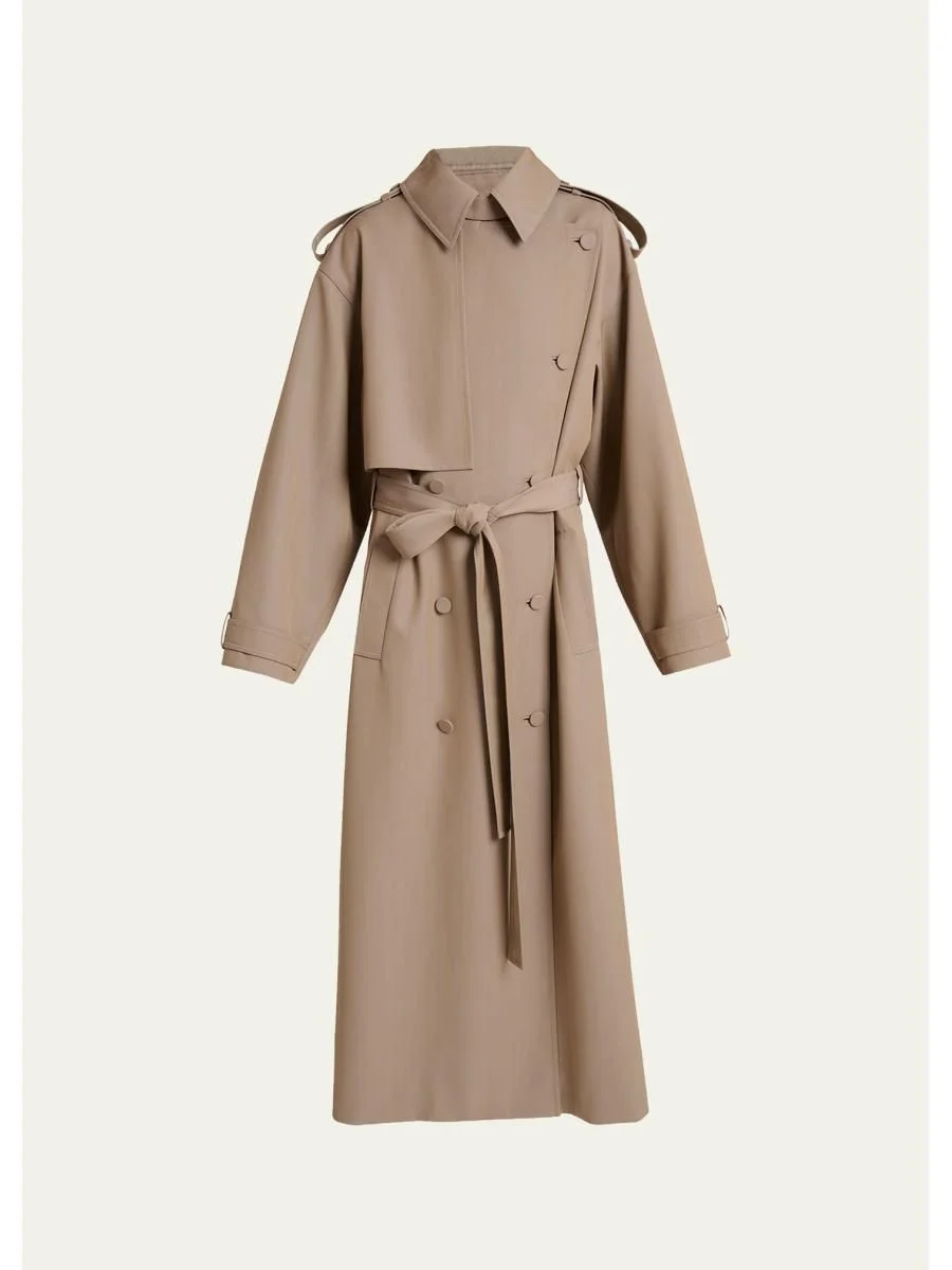 Tellus Belted Long Trench Coat - 1