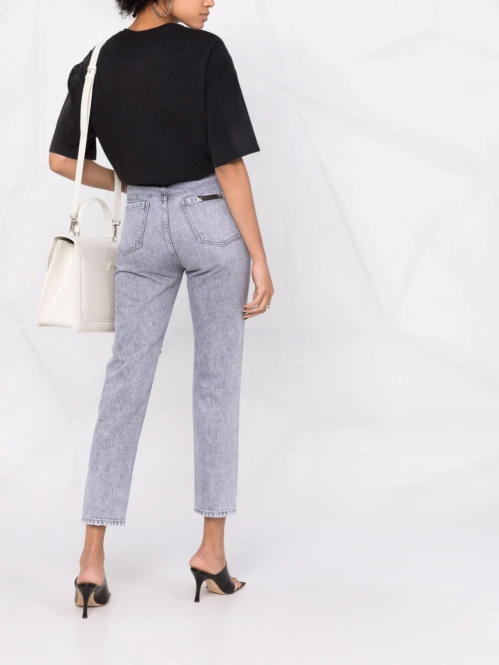 ripped cropped jeans - 6