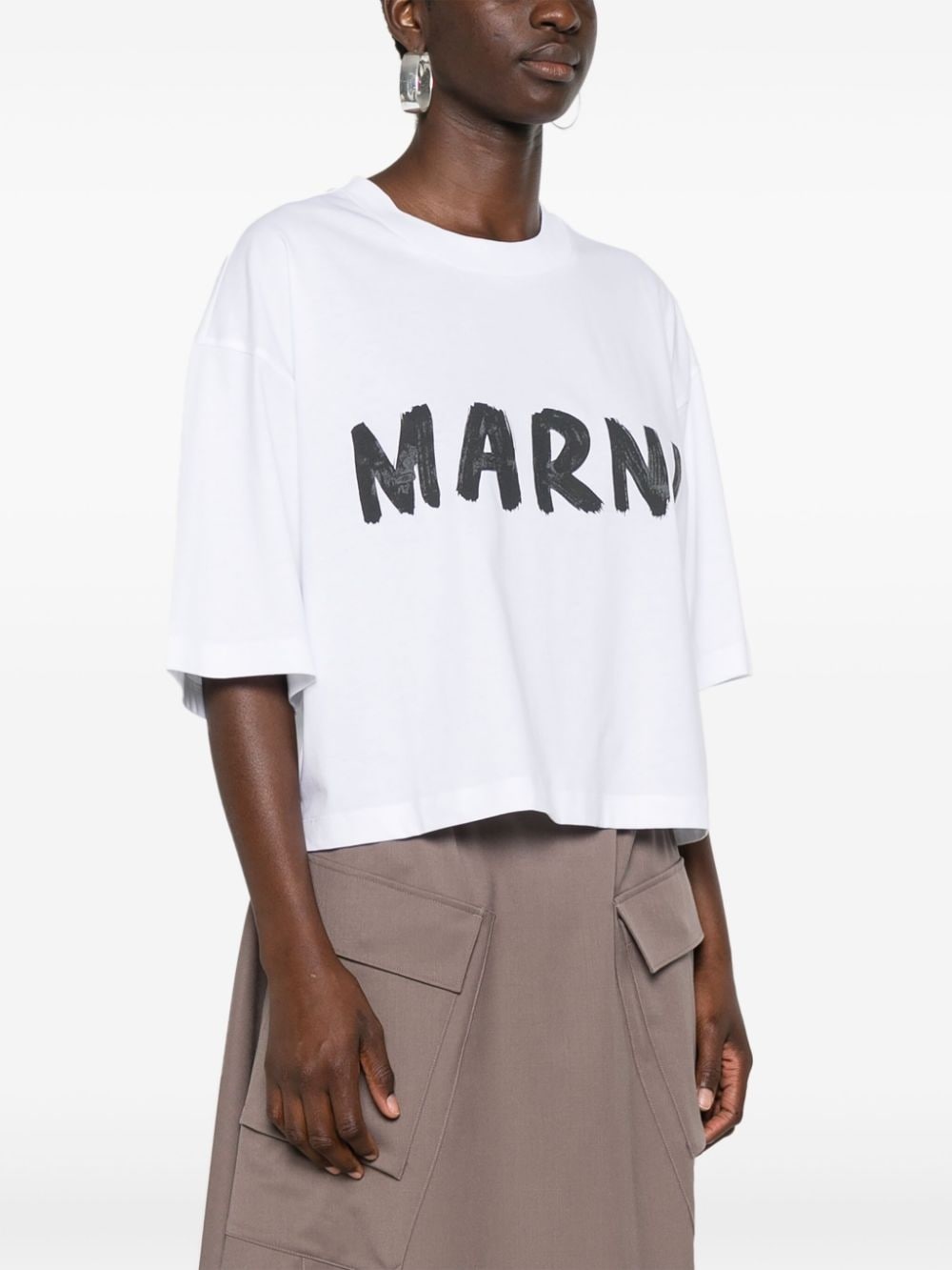 cropped organic cotton T-shirt - 3