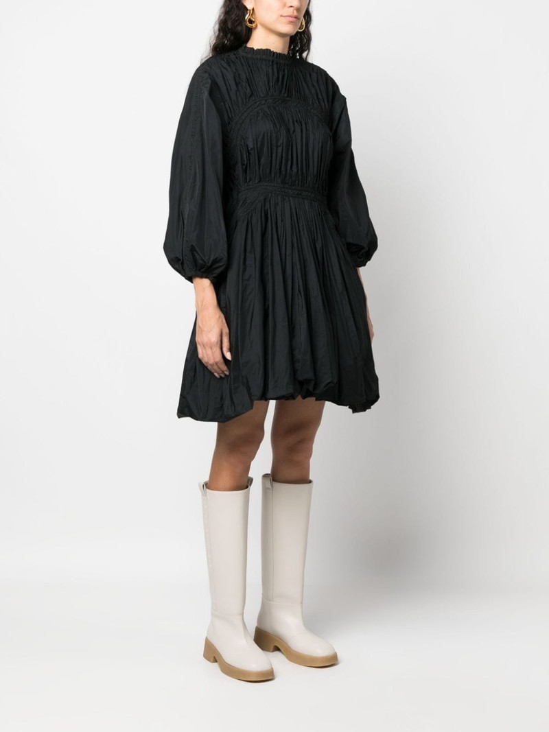 long-sleeved pleated minidress 3