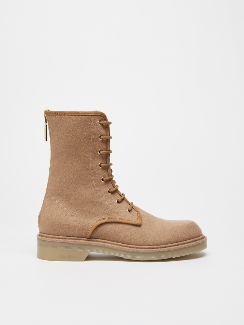 BAKERZIP Cashmere combat boots 1