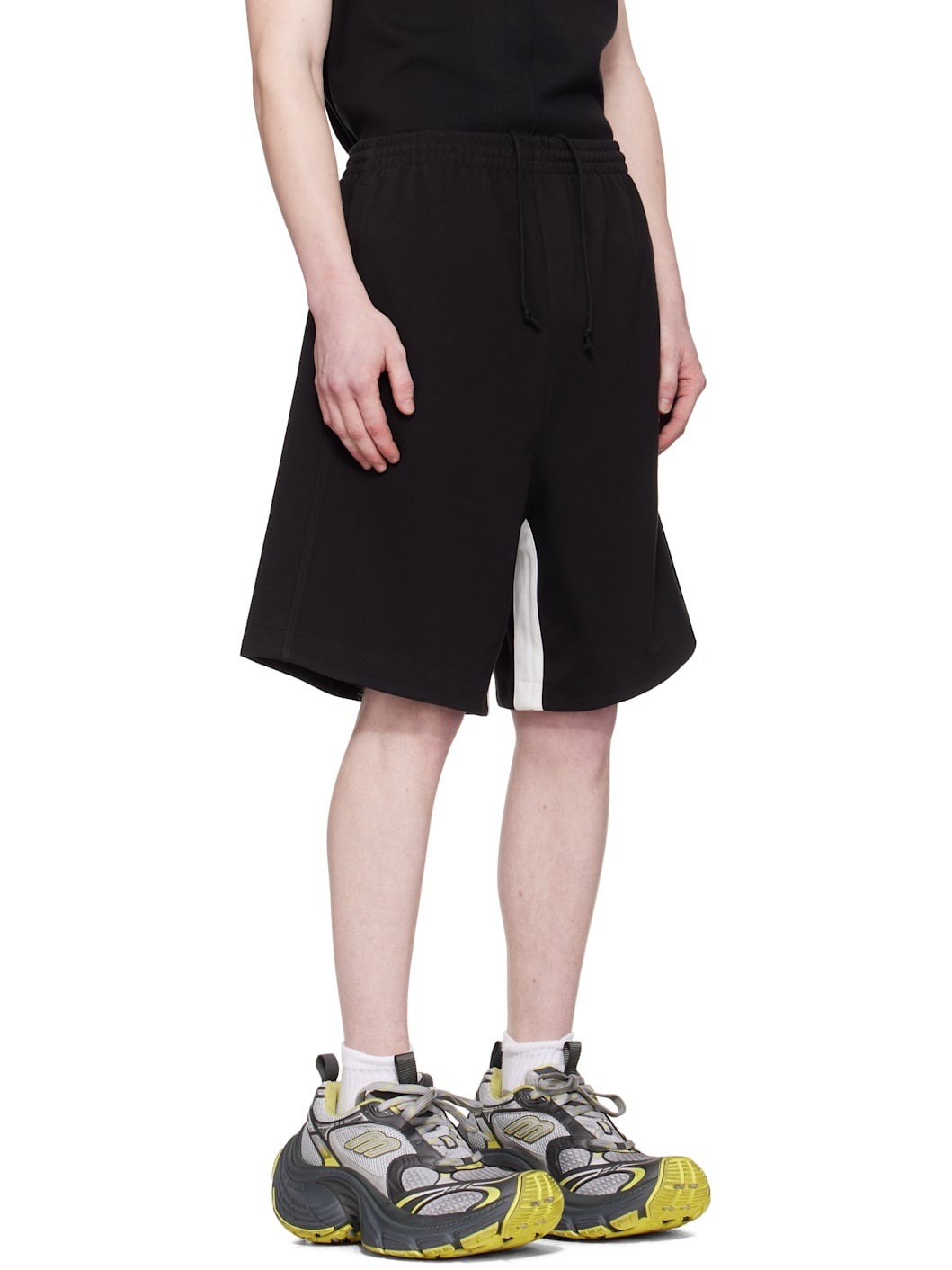 Black Contrast Track Shorts - 2