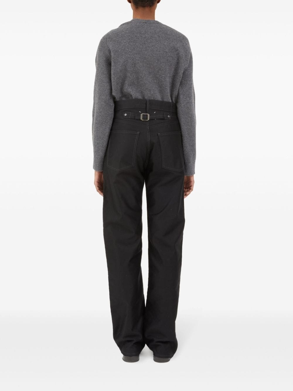straight-leg cotton jeans - 4
