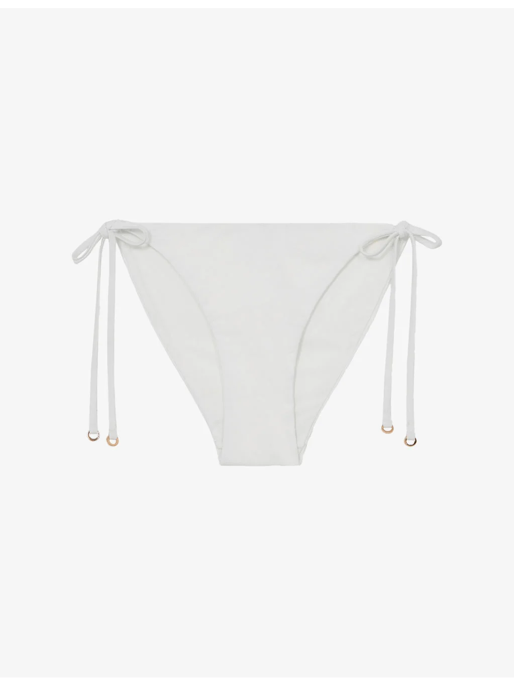 Riah Side-Tie Stretch-Woven Bikini Bottoms - 1