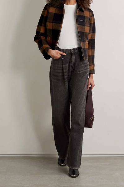 RE/DONE 40s checked wool-blend felt jacket outlook