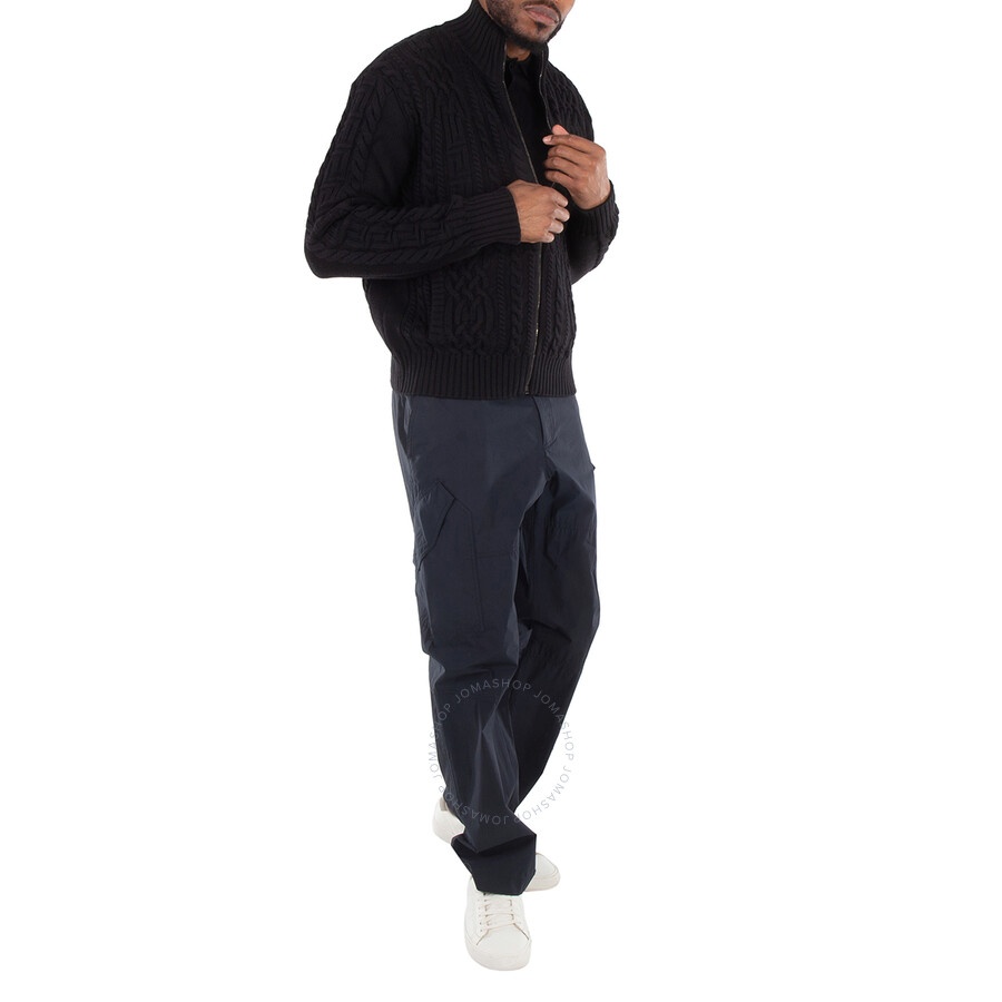 Versace Medusa Embroidered Cable-Knit Full Zip Cardigan - 6