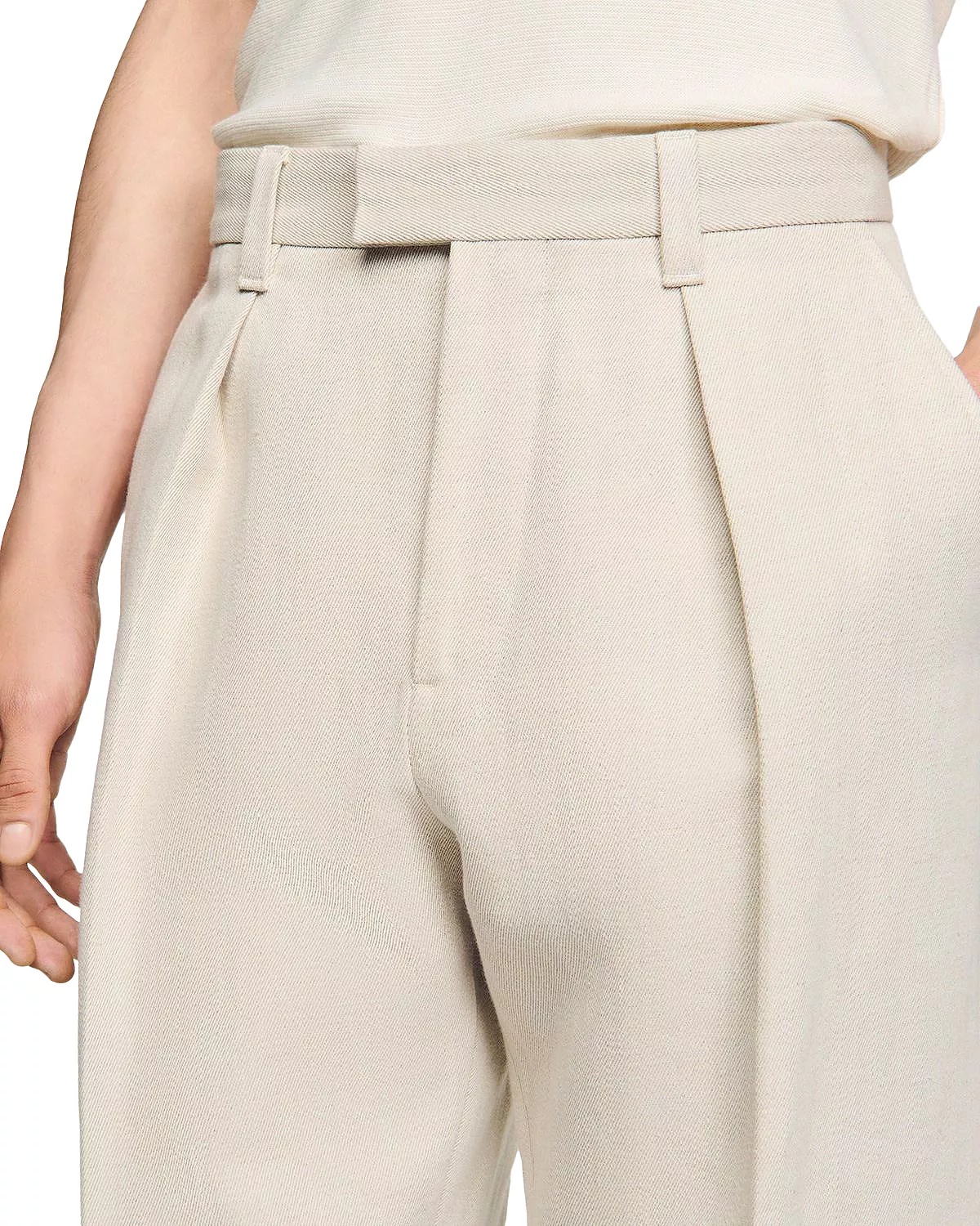 Wide Leg Trousers With Creases - 5