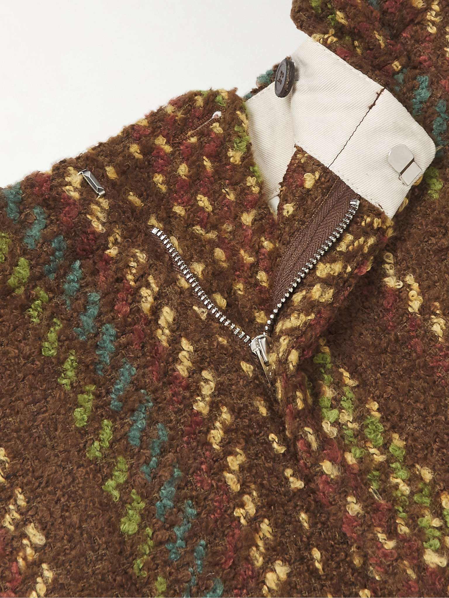 Borrowed Wide-Leg Bouclé-Jacquard Trousers - 3