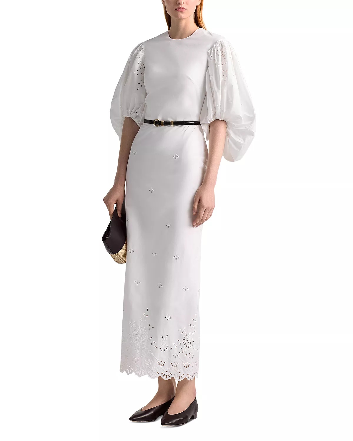 Danielle Eyelet Balloon Sleeve Dress - 5