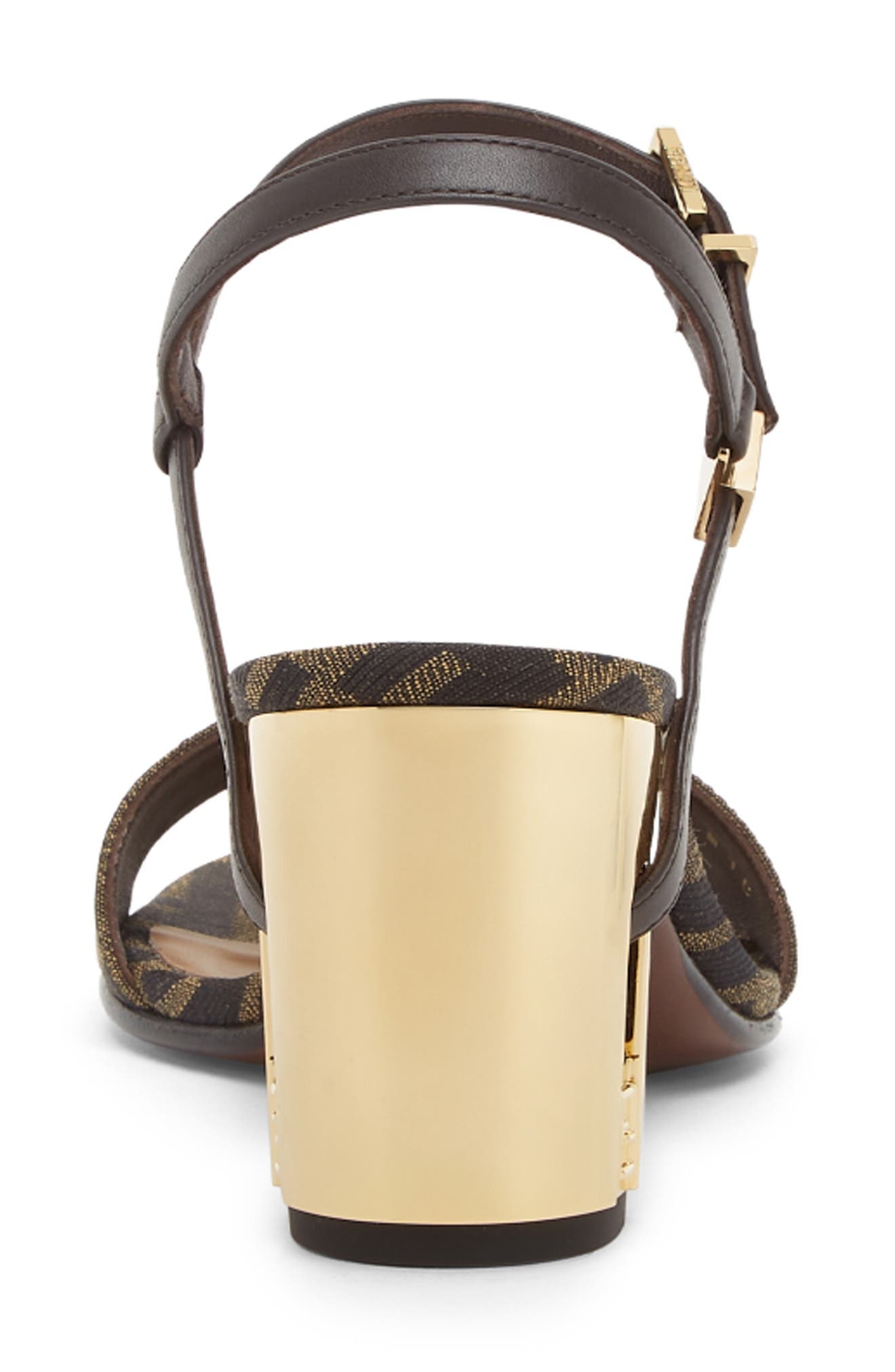 Fendi Delfina Sandal in Tabacco Nero/Ebano at Nordstrom - 4