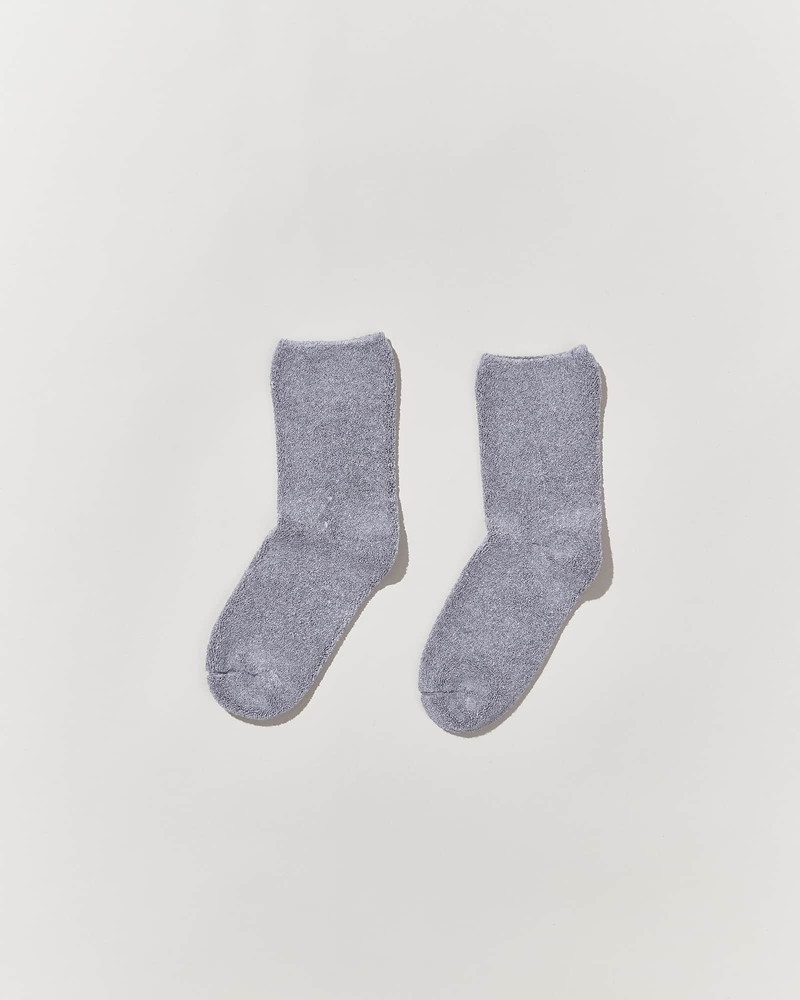 Buckle Overankle Socks - Textured Organic Cotton 4