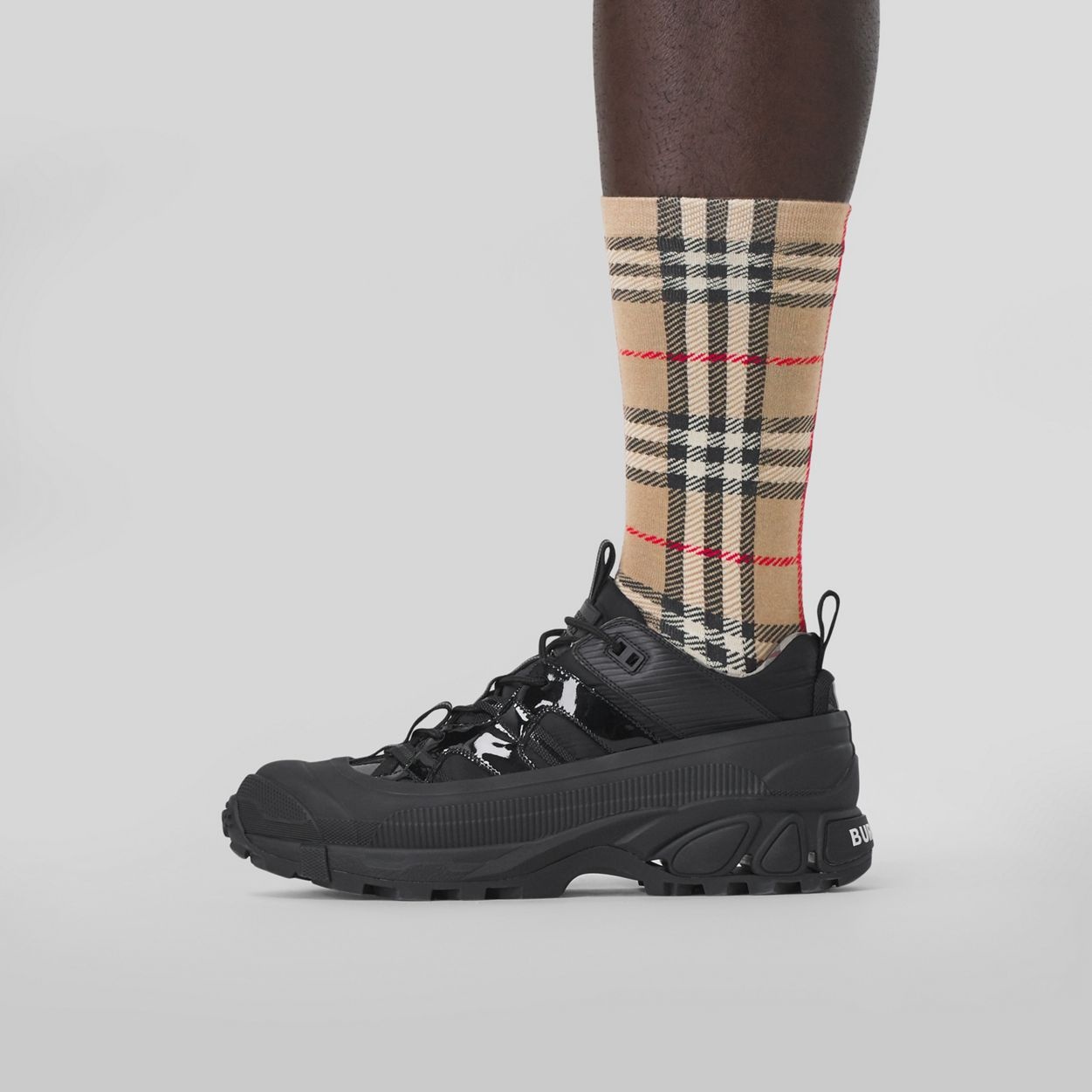 Nylon and Patent Leather Arthur Sneakers - 3