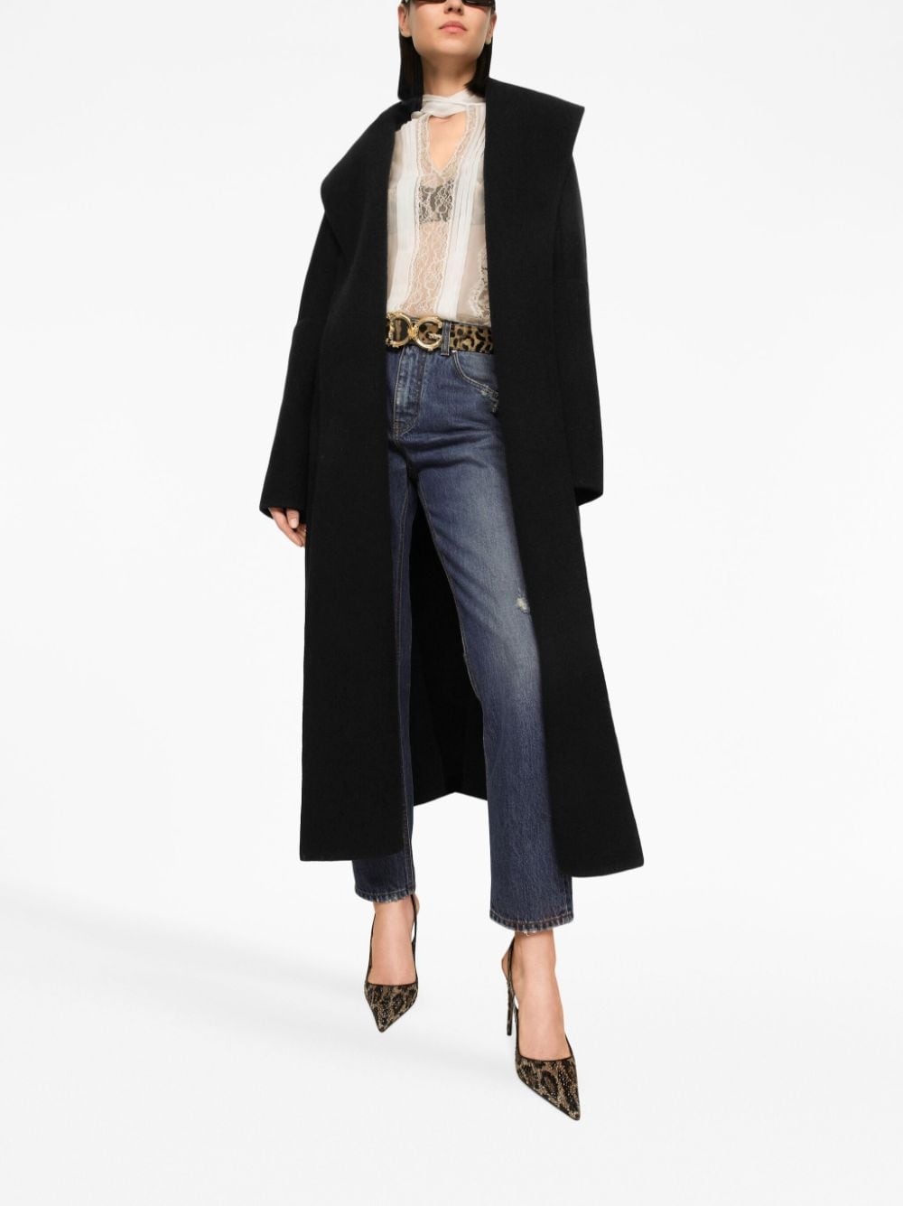 logo-plaque straight-leg jeans - 3