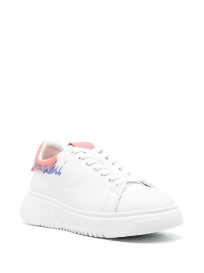 EMPORIO ARMANI logo-print lace-up sneakers outlook