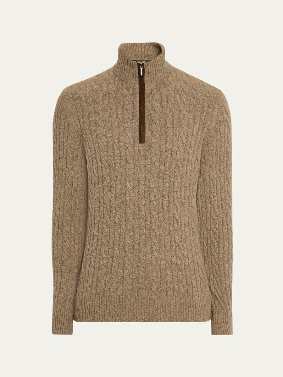 Cashmere Cable-Knit Sweater - 1