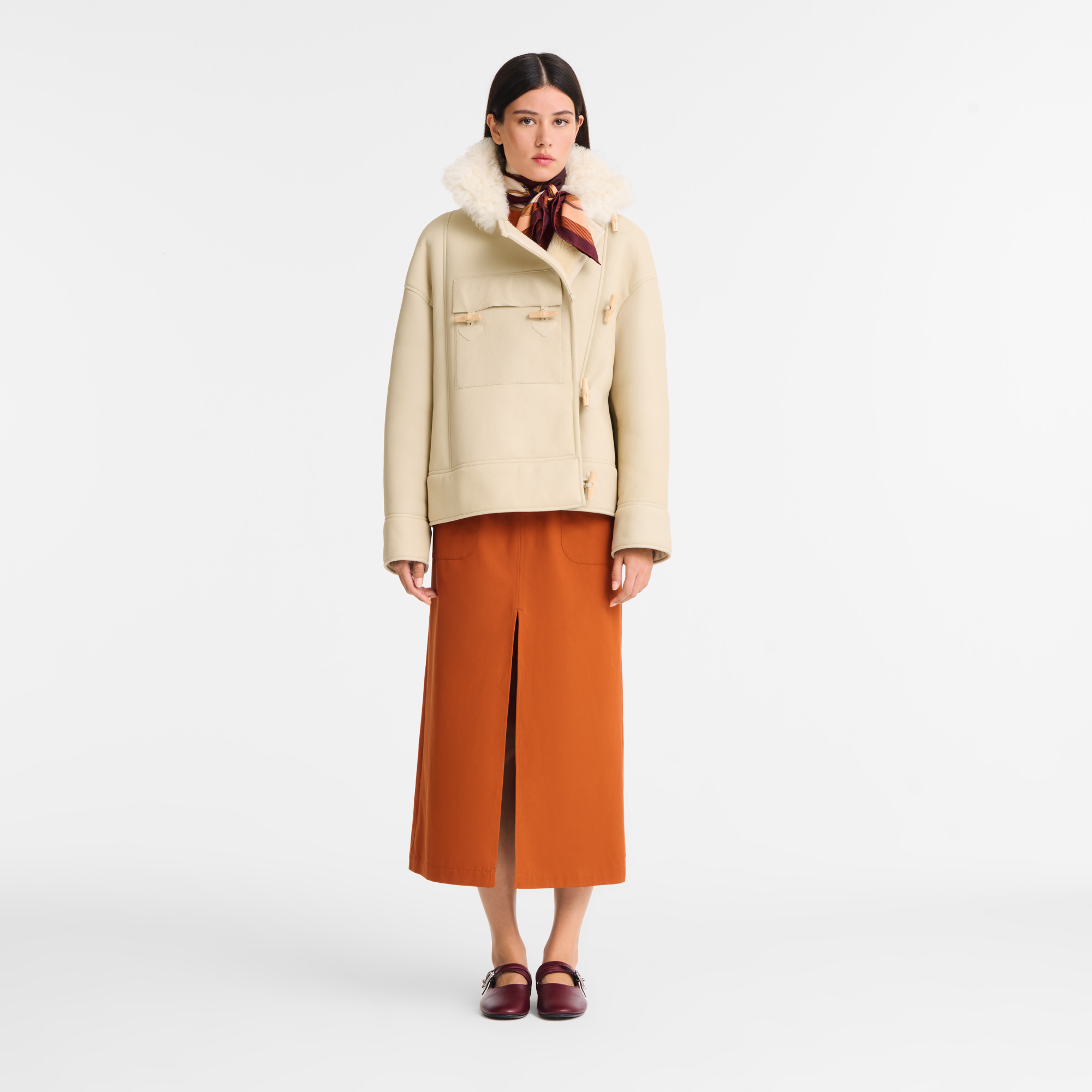 Coat Ecru - Leather - 1