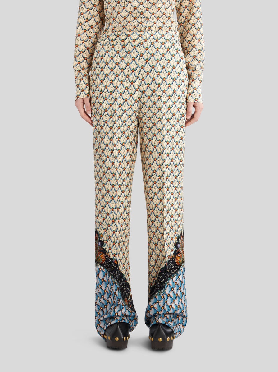 FLORAL PALAZZO TROUSERS - 2