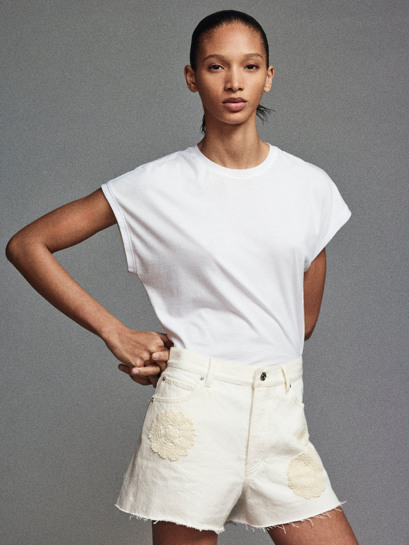 FRAME The Crochet Dare Short in Flurry outlook