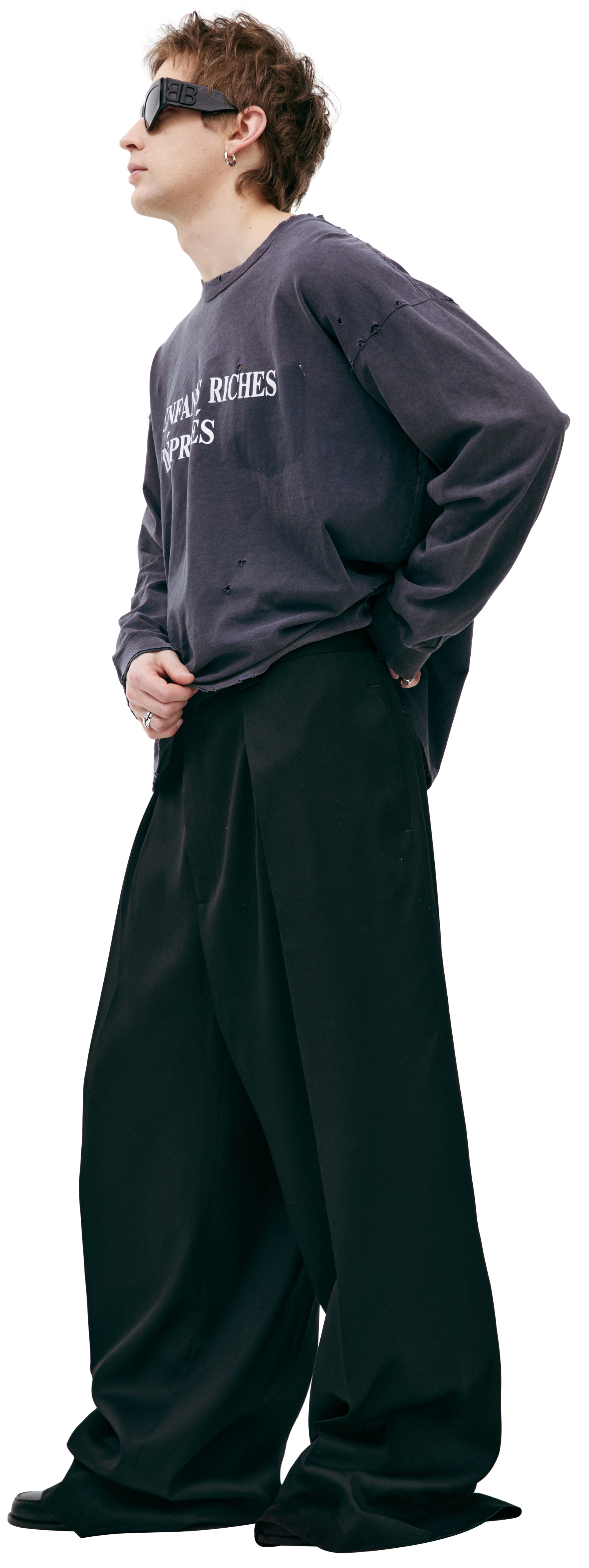 WIDE WOOL TROUSERS - 2
