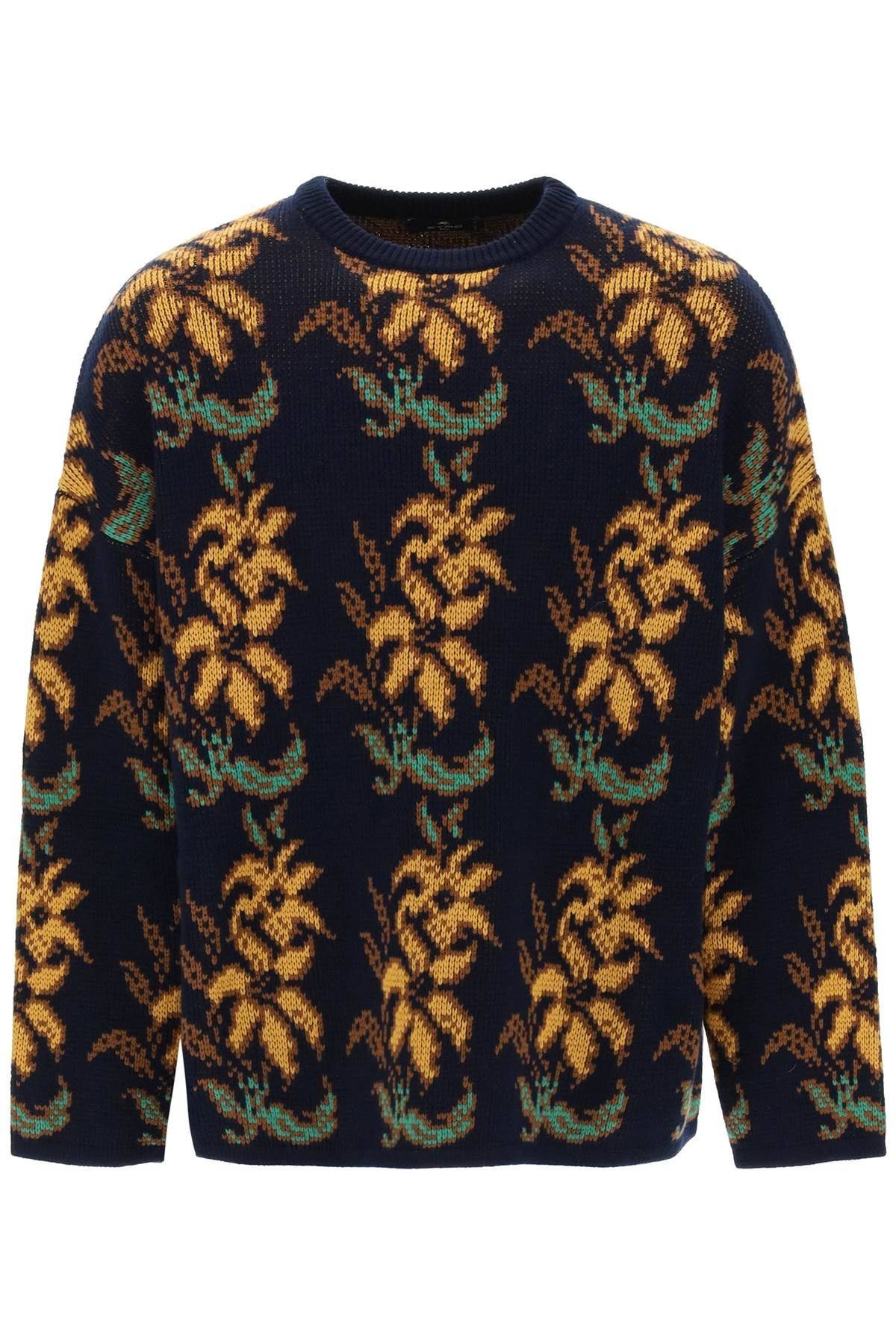 SWEATER WITH FLORAL PATTERN - 1