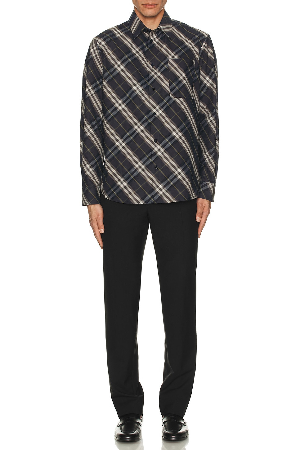 Large Scale Long Sleeve Casual Shirt - 5