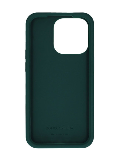 Bottega Veneta Intreccio silicone iPhone 14 Pro case outlook