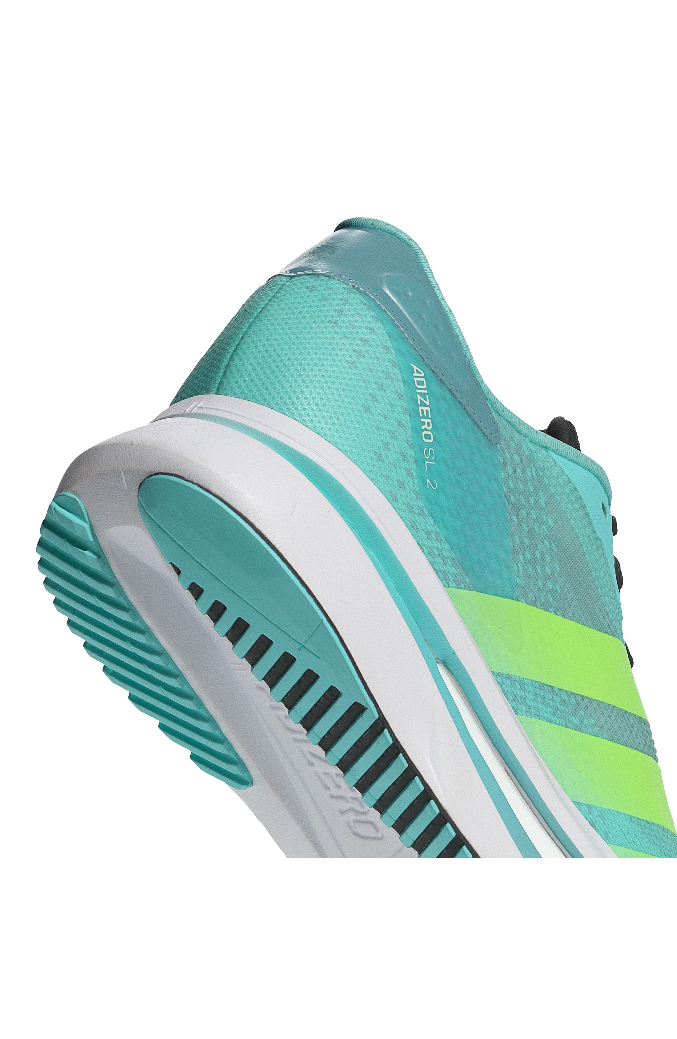 adidas Gender Inclusive Adizero Evo SL Running Shoe in Flash Aqua/Lemon/Mint Ton at Nordstrom - 8