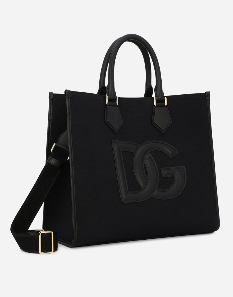 Dolce & Gabbana Canvas shopper with calfskin nappa details outlook