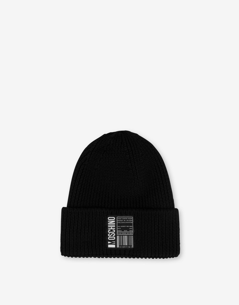 BARCODE LOGO WOOL HAT 1