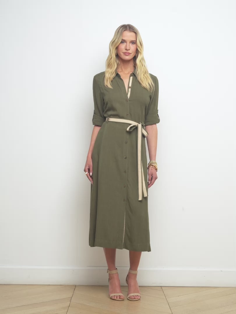 Malika Linen-Blend Shirt Dress - 6