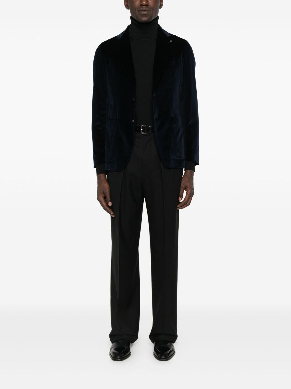Broken twill trousers with double pleat - 4