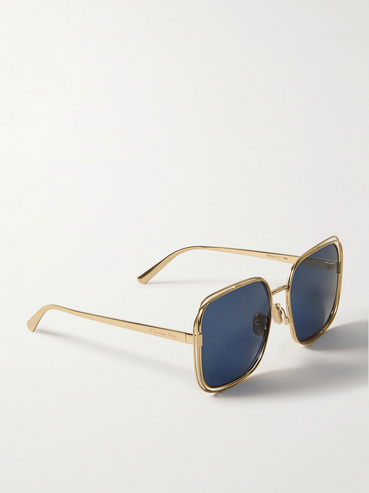 Fildior S1U oversized square-frame gold-tone sunglasses Gold - 3