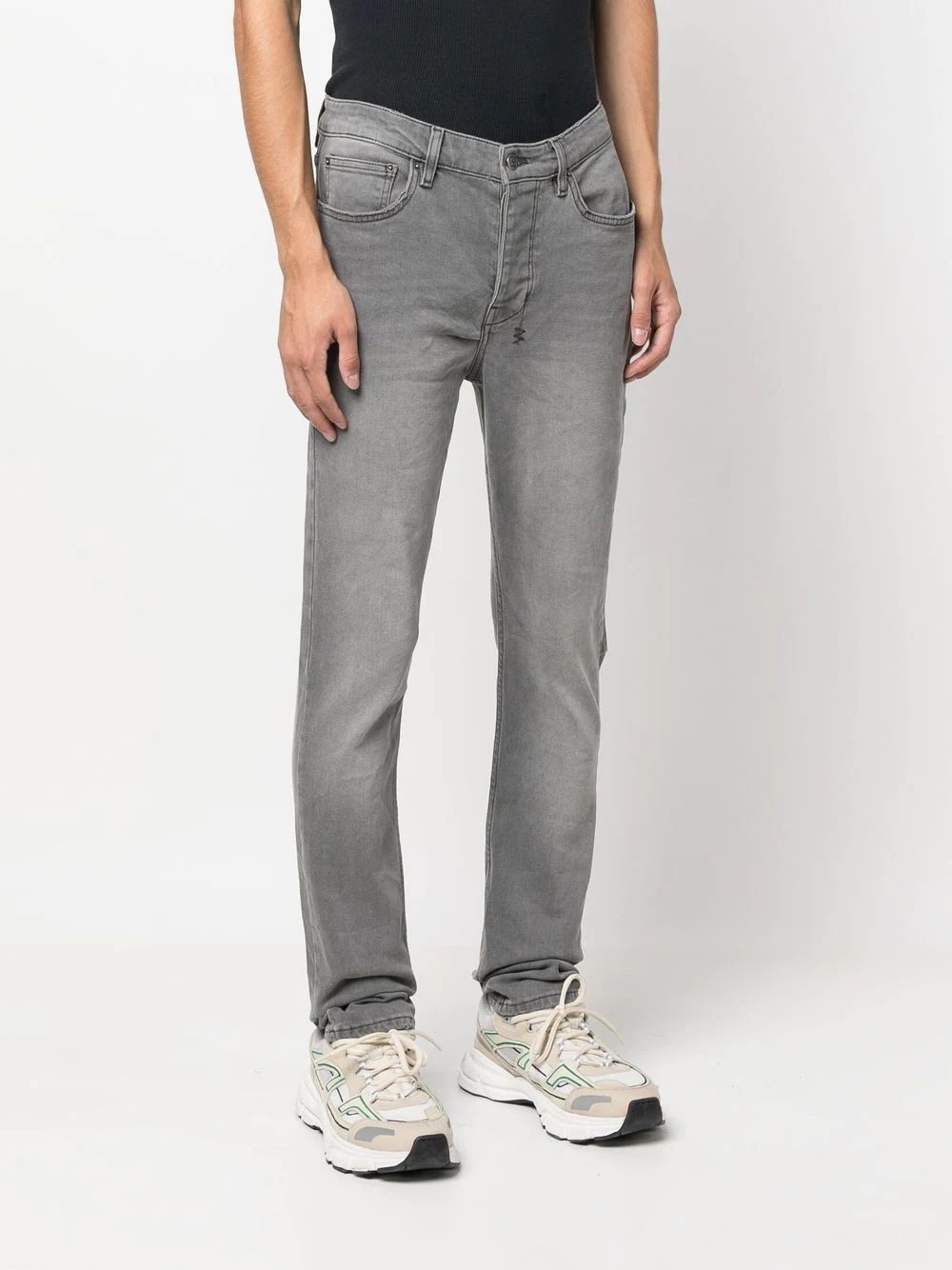 mid-rise stonewashed jeans - 3