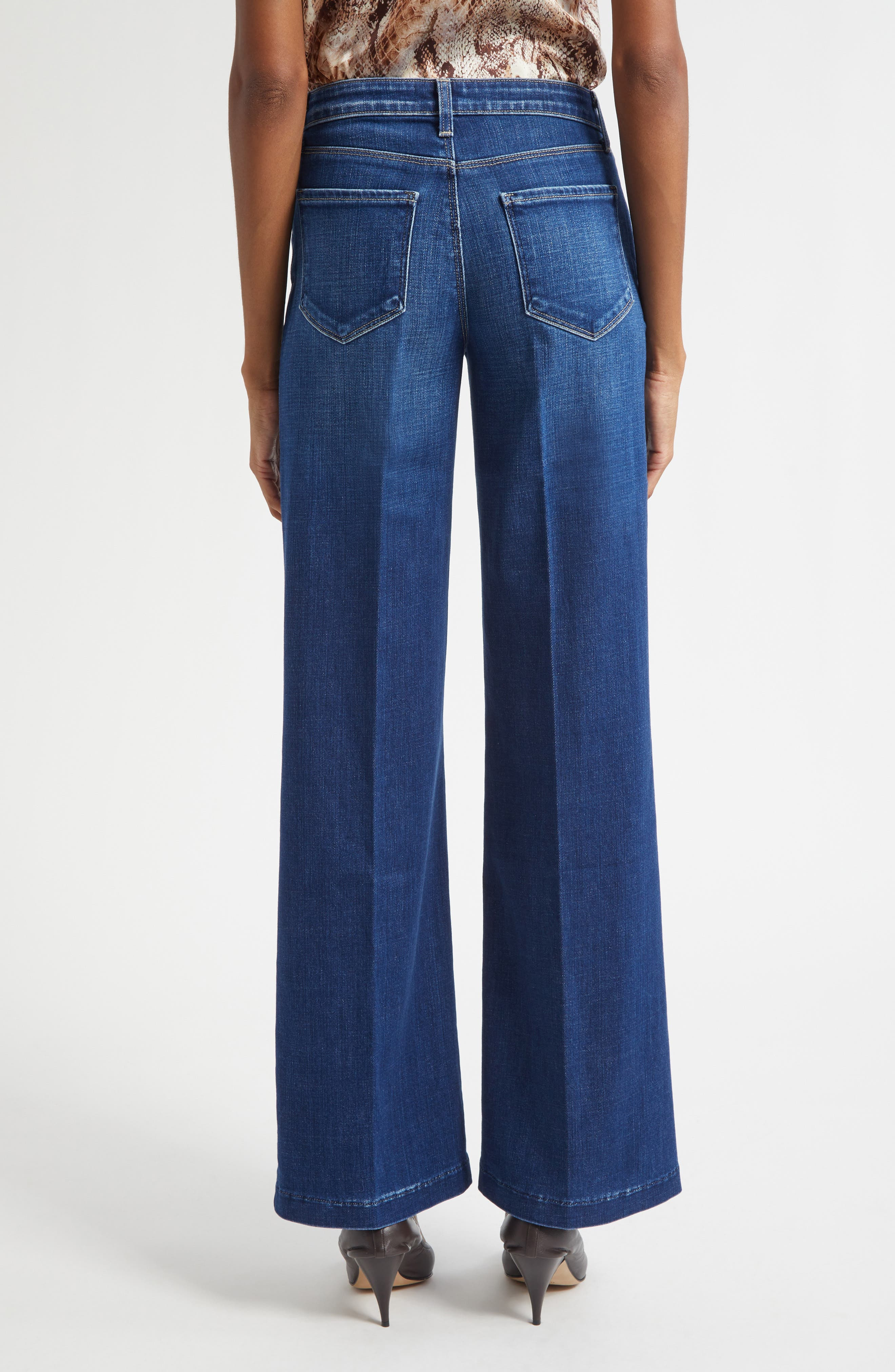 L'AGENCE Scottie High Waist Wide Leg Jeans in Marvista at Nordstrom - 3