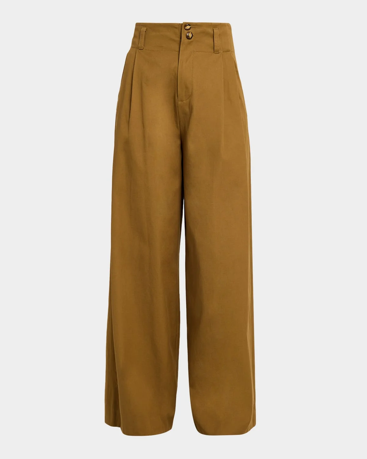 Luna Drill High-Rise Wide-Leg Tailored Pants - 1