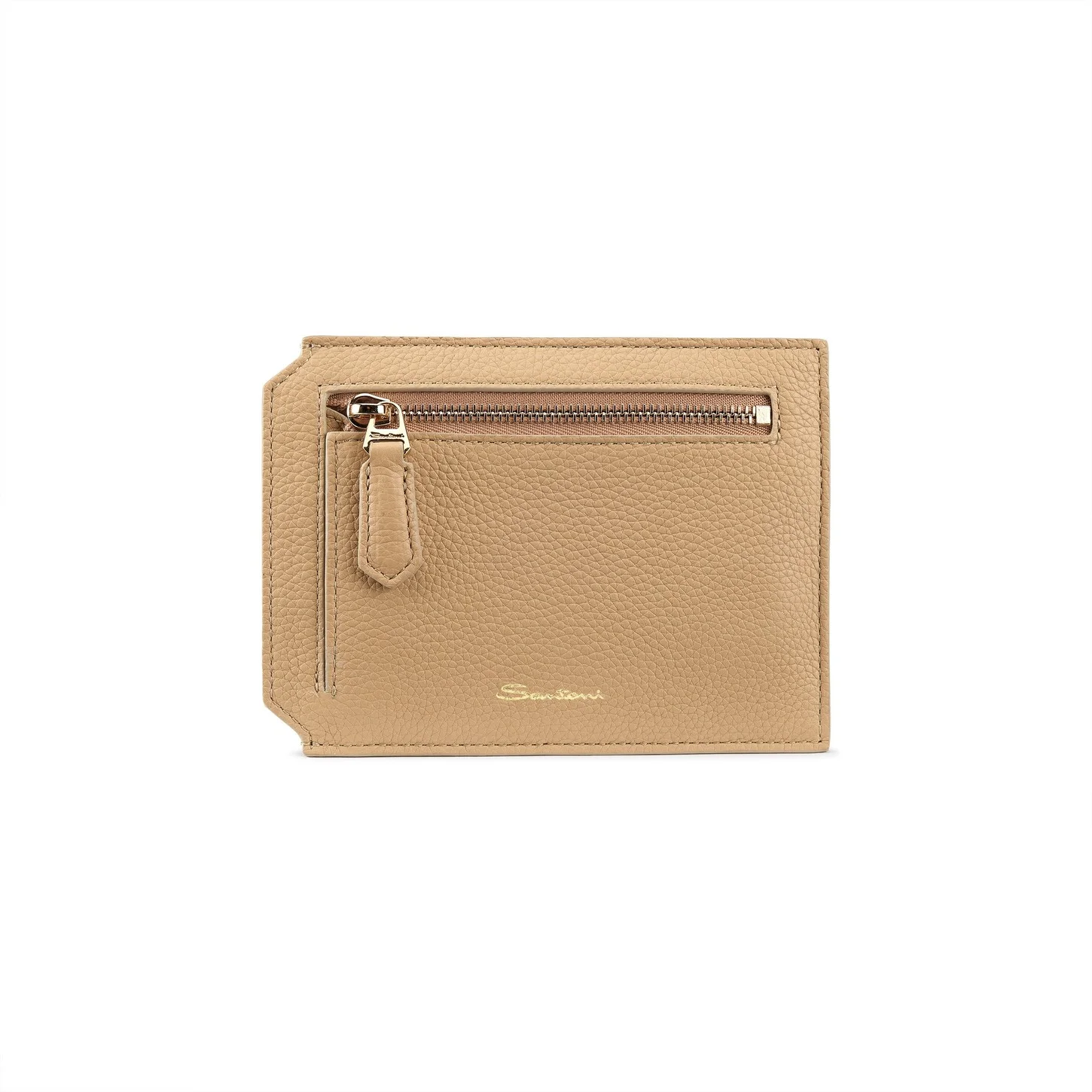 Beige tumbled leather document holder - 1